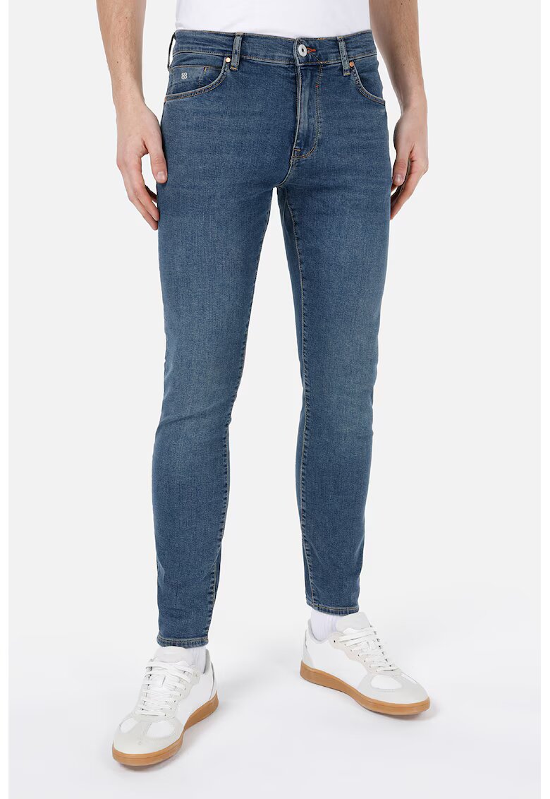 COLINS Blugi skinny cu talie medie - Albastru inchis