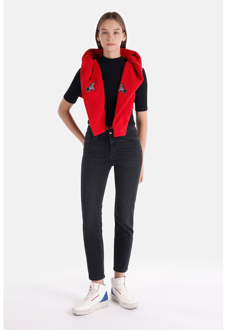 COLINS Blugi slim fit Carla 703 - Negru