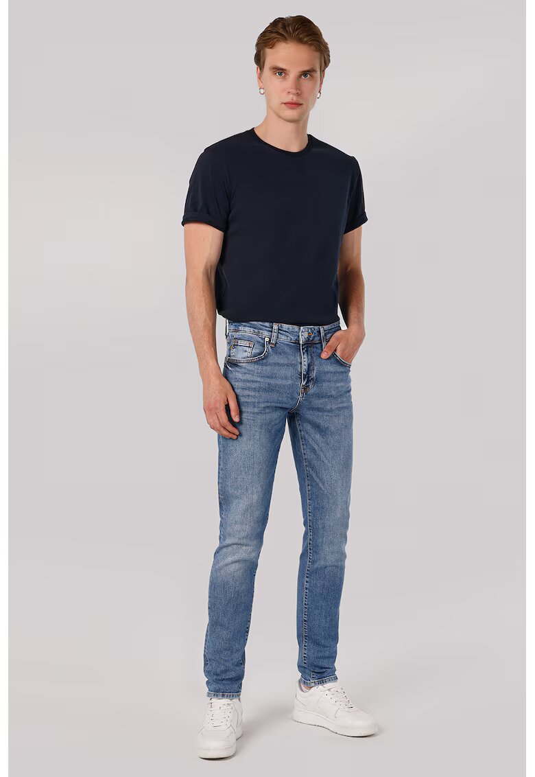 COLINS Blugi slim fit cu 5 buzunare - Albastru deschis