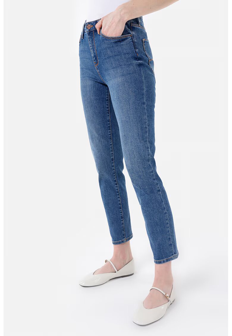 COLINS Blugi slim fit cu aspect decolorat Carla - Albastru inchis