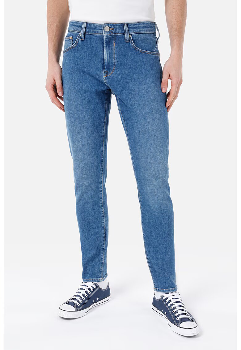 COLINS Blugi slim fit cu aspect decolorat Danny - Albastru royal