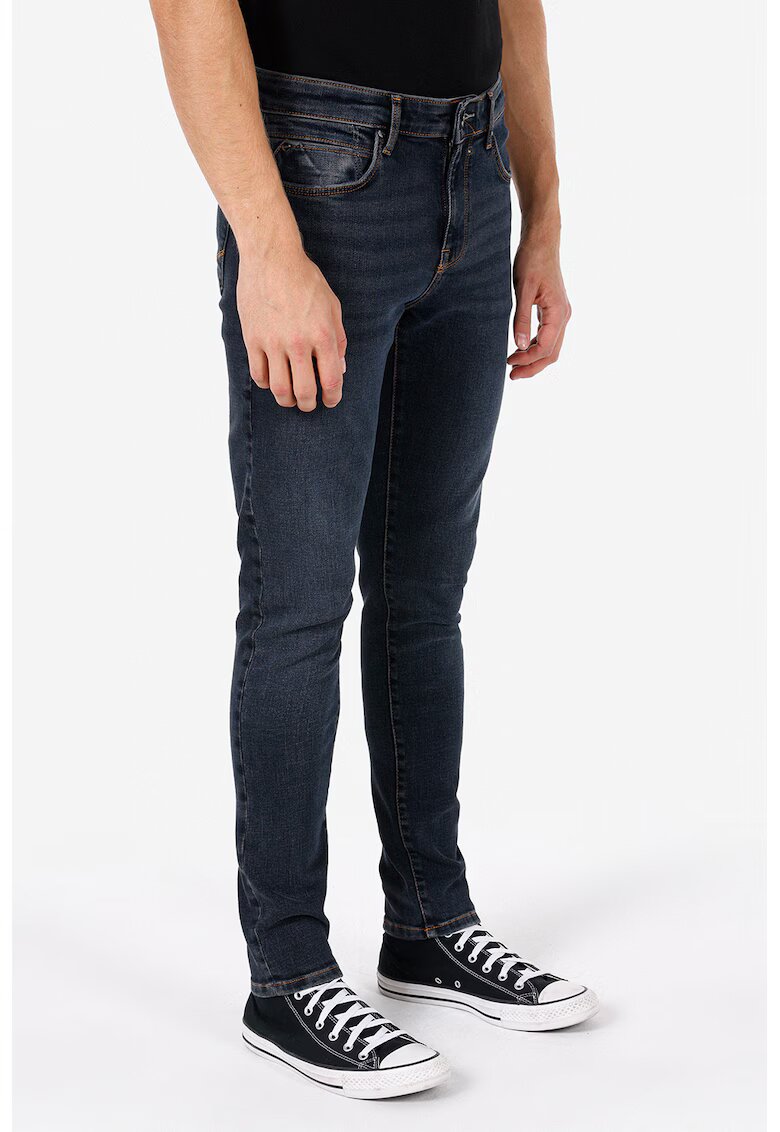 COLIN'S Blugi slim fit cu talie joasa Danny - Albastru