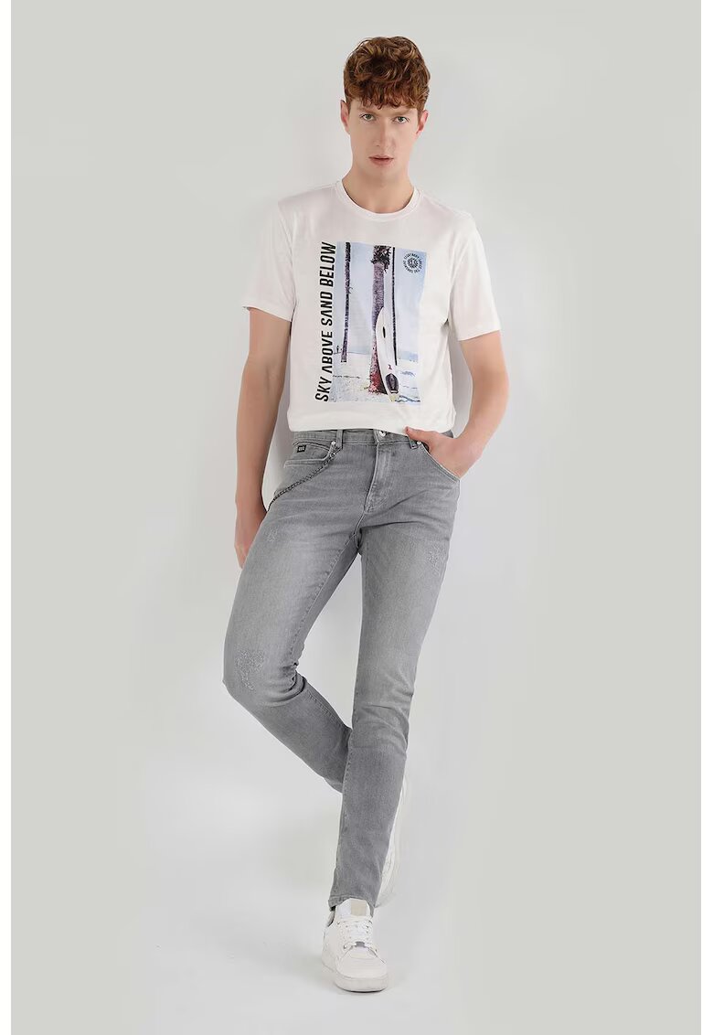 COLIN'S Blugi slim fit cu talie joasa - Gri deschis