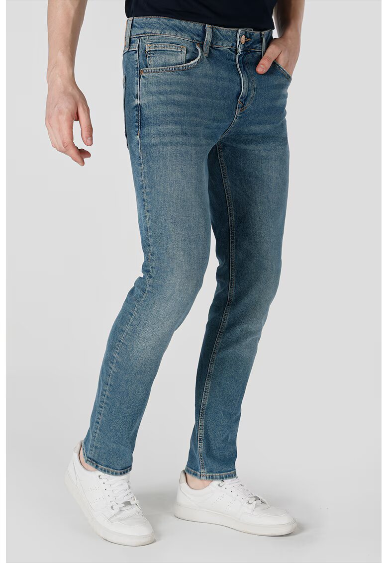 COLINS Blugi slim fit cu talie medie - Albastru inchis