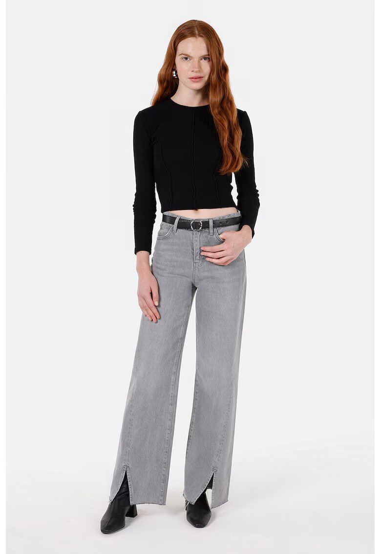 COLIN'S Bluza crop - Negru