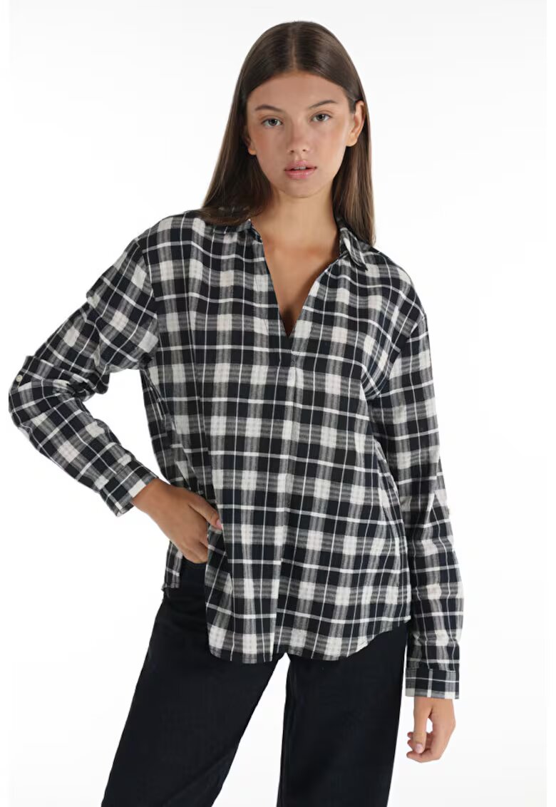 COLINS Bluza Cu Maneca Lunga De Dama Albastru Marin Regular Fit.