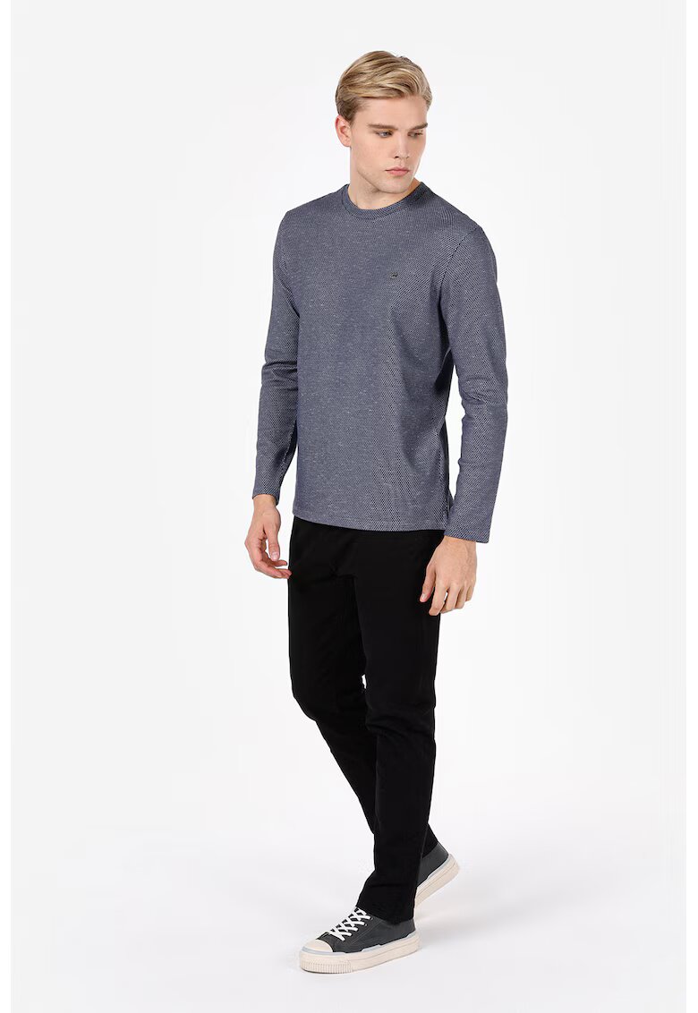 COLIN'S Bluza cu model honeycomb - Albastru prafuit