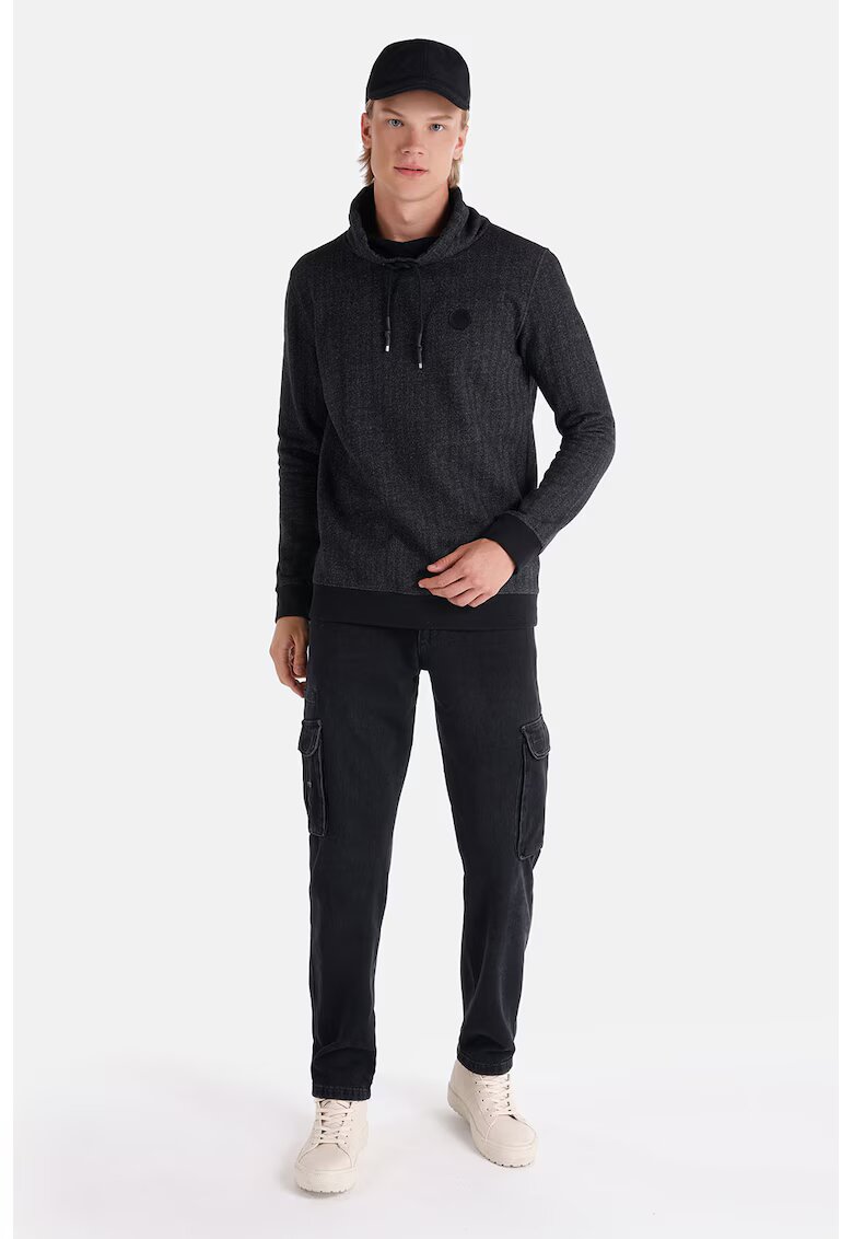 COLINS Bluza de trening regular fit - Negru melange