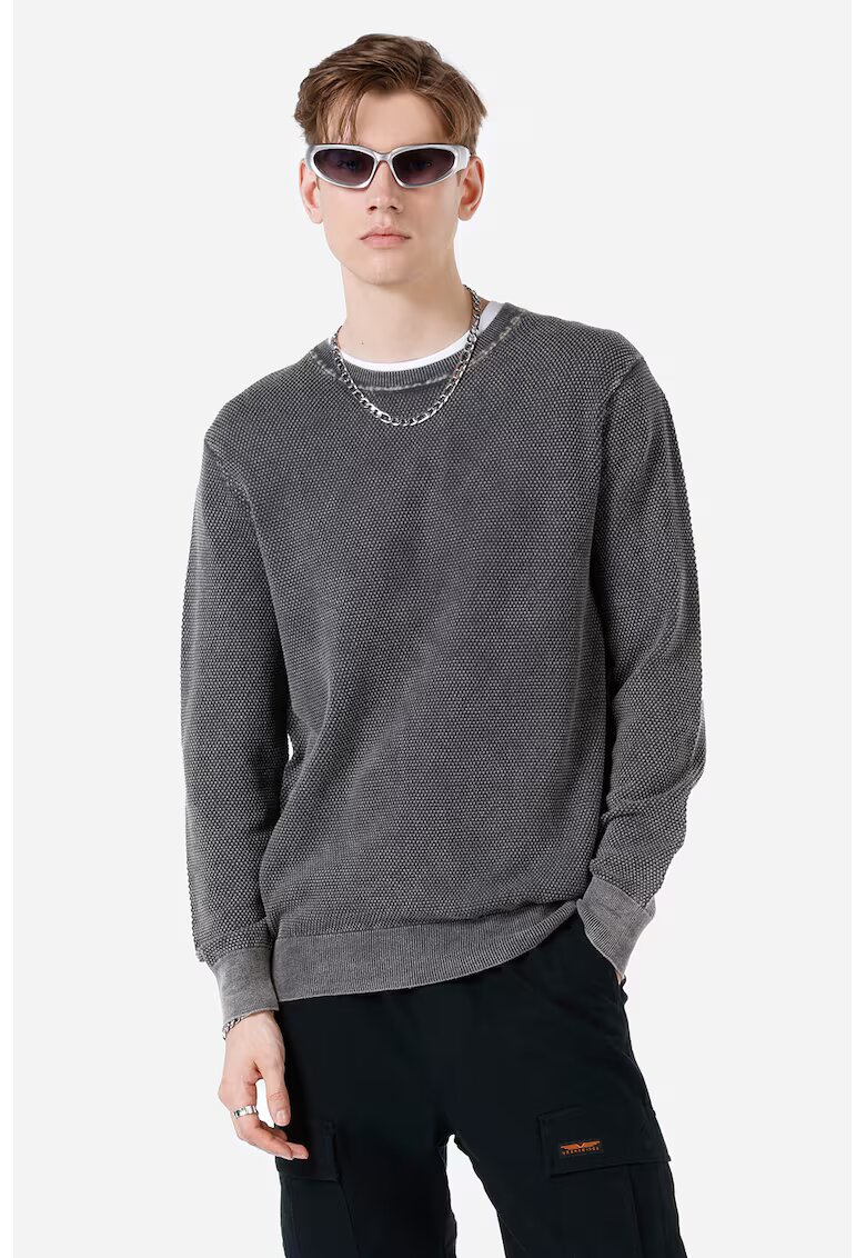 COLINS Bluza de trening regular fit texturata - Gri antracit