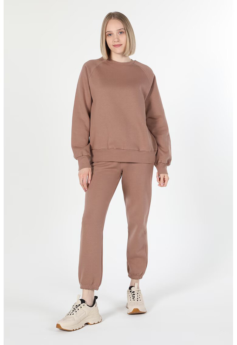 COLINS Bluza sport cu decolteu la baza gatului - uni - Maro