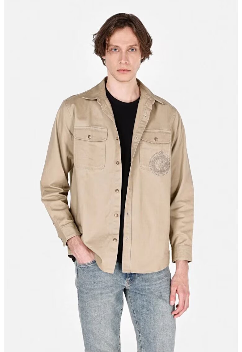 COLIN'S Camasa barbati bej - bumbac - confort fit - L