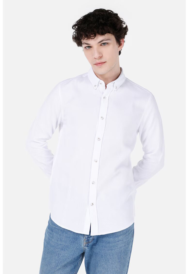 COLIN'S Camasa slim fit cu guler fixat cu nasturi - Alb optic