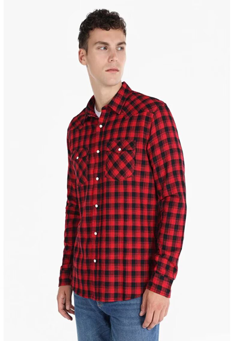 COLIN'S Camasa slim fit de bumbac cu capse