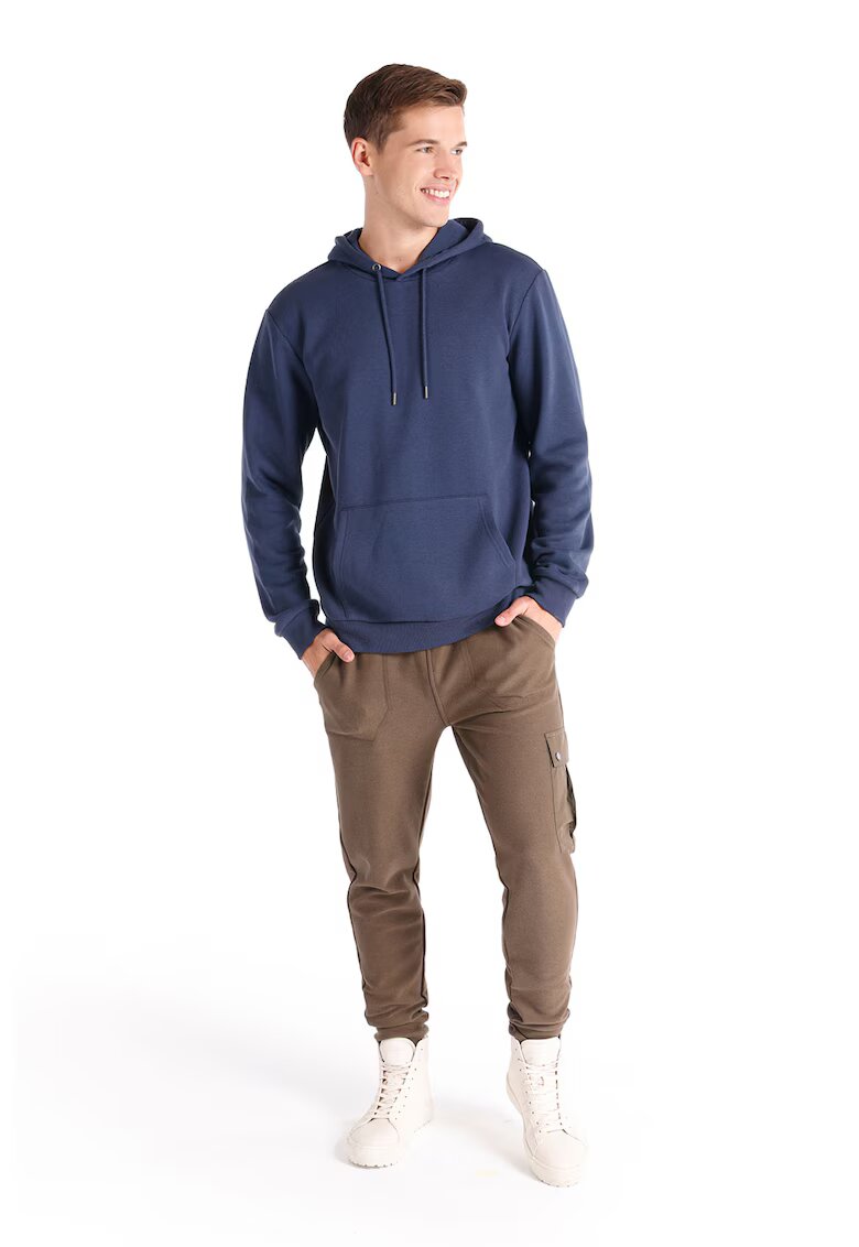 COLIN'S Hanorac regular fit cu buzunar kangaroo - Albastru indigo