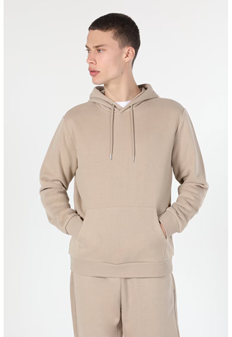 COLINS Hanorac regular fit cu buzunar kangaroo - Bej
