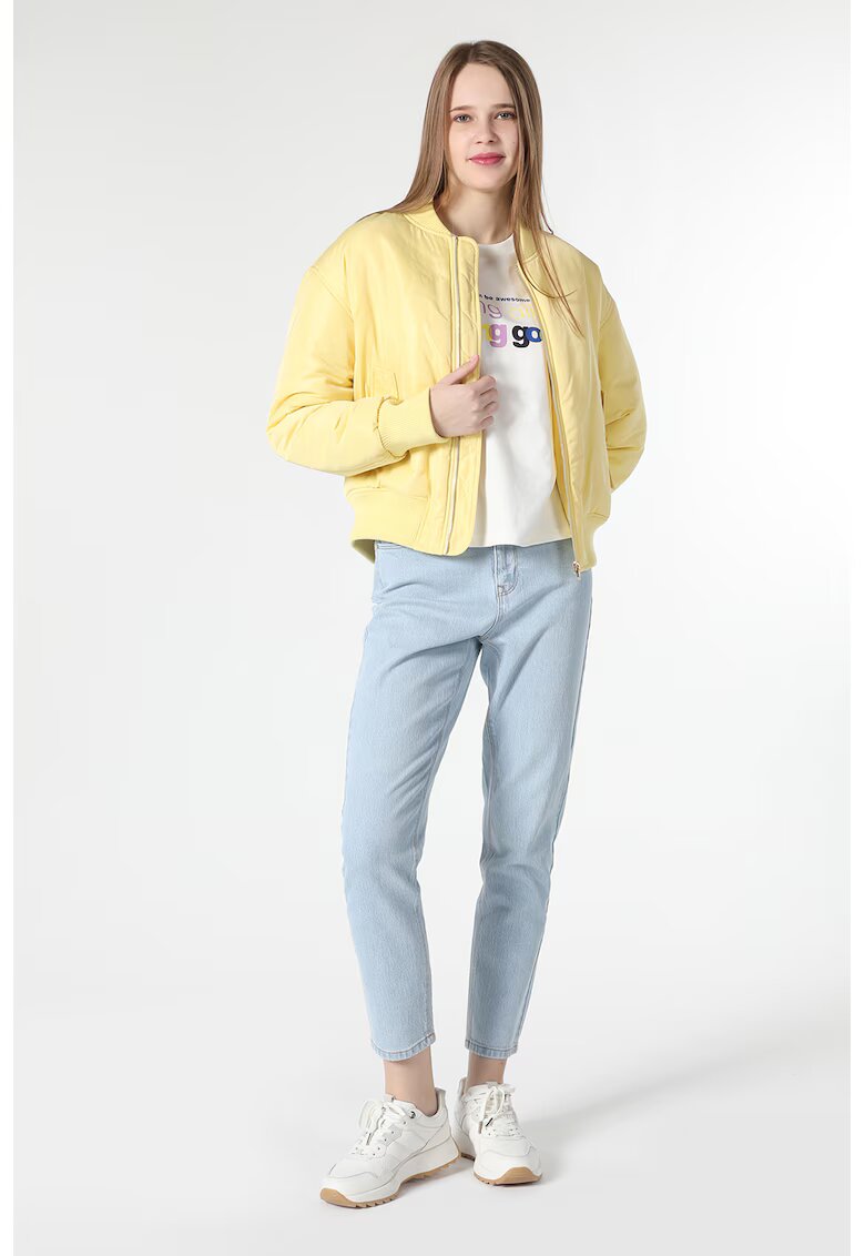 COLINS JAcheta bomber cu buzunare laterale - Galben