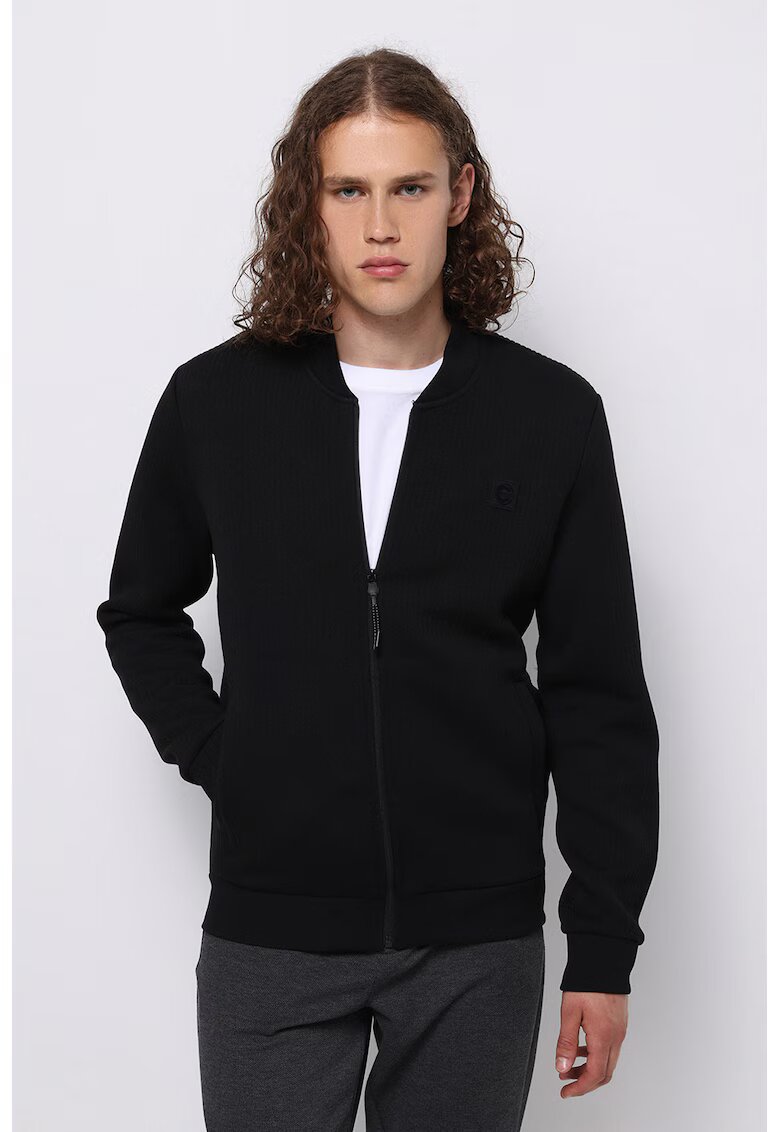 COLIN'S Jacheta bomber cu fermoar si buzunare laterale - Negru