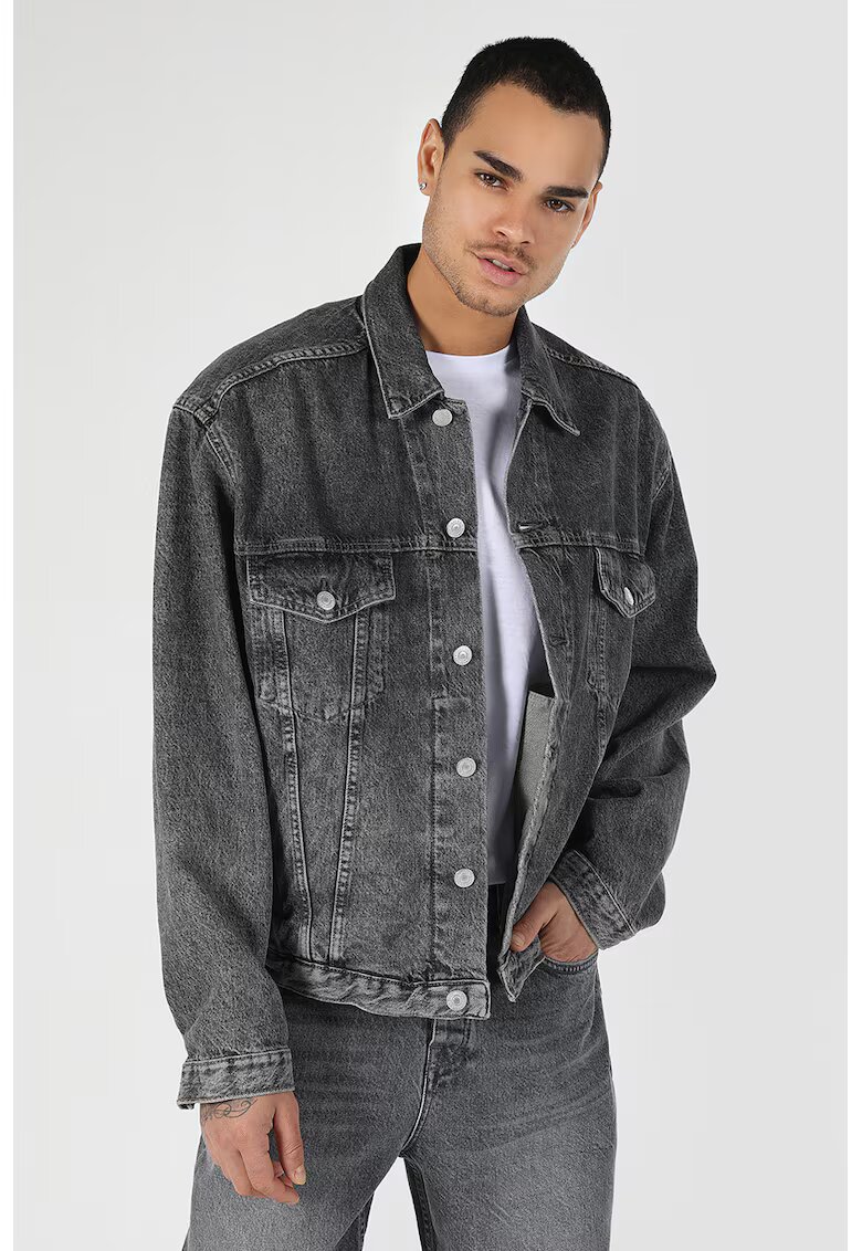 COLIN'S JAcheta de denim cu buzunare pe piept - Negru stins