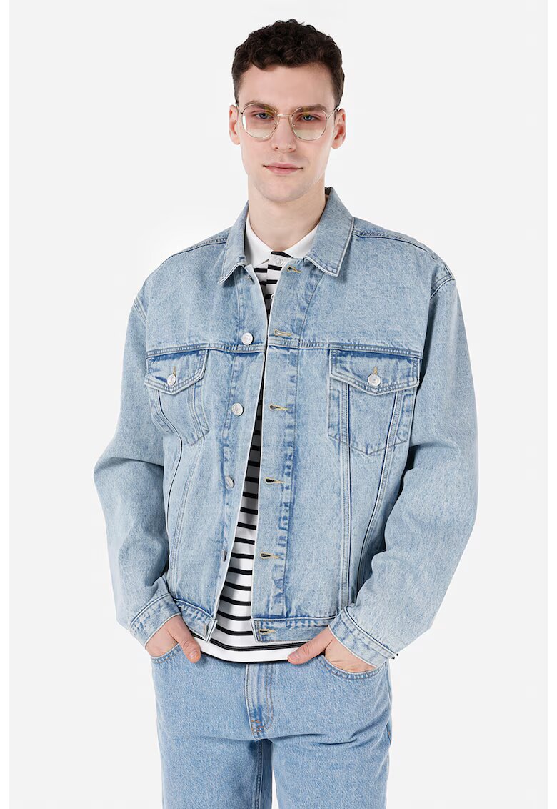COLIN'S Jacheta din denim cu aspect decolorat - Albastru pastel
