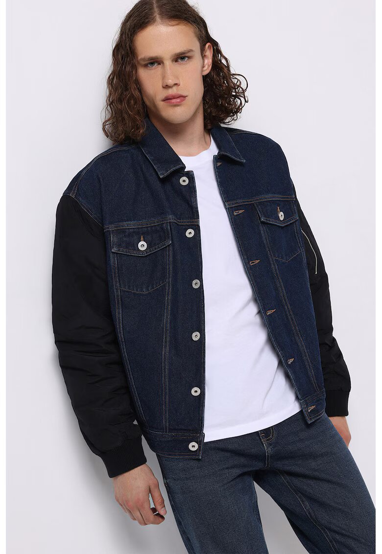 COLIN'S Jacheta din denim cu buzunare pe piept - Bleumarin