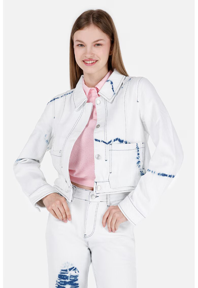COLINS Jacheta din denim cu detalii contrastante - Albastru glaciar