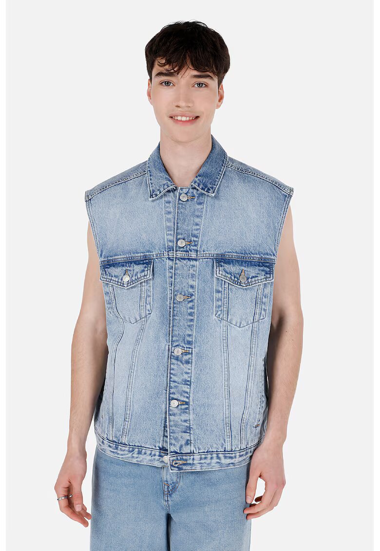 COLINS Jacheta din denim fara maneci - Albastru deschis