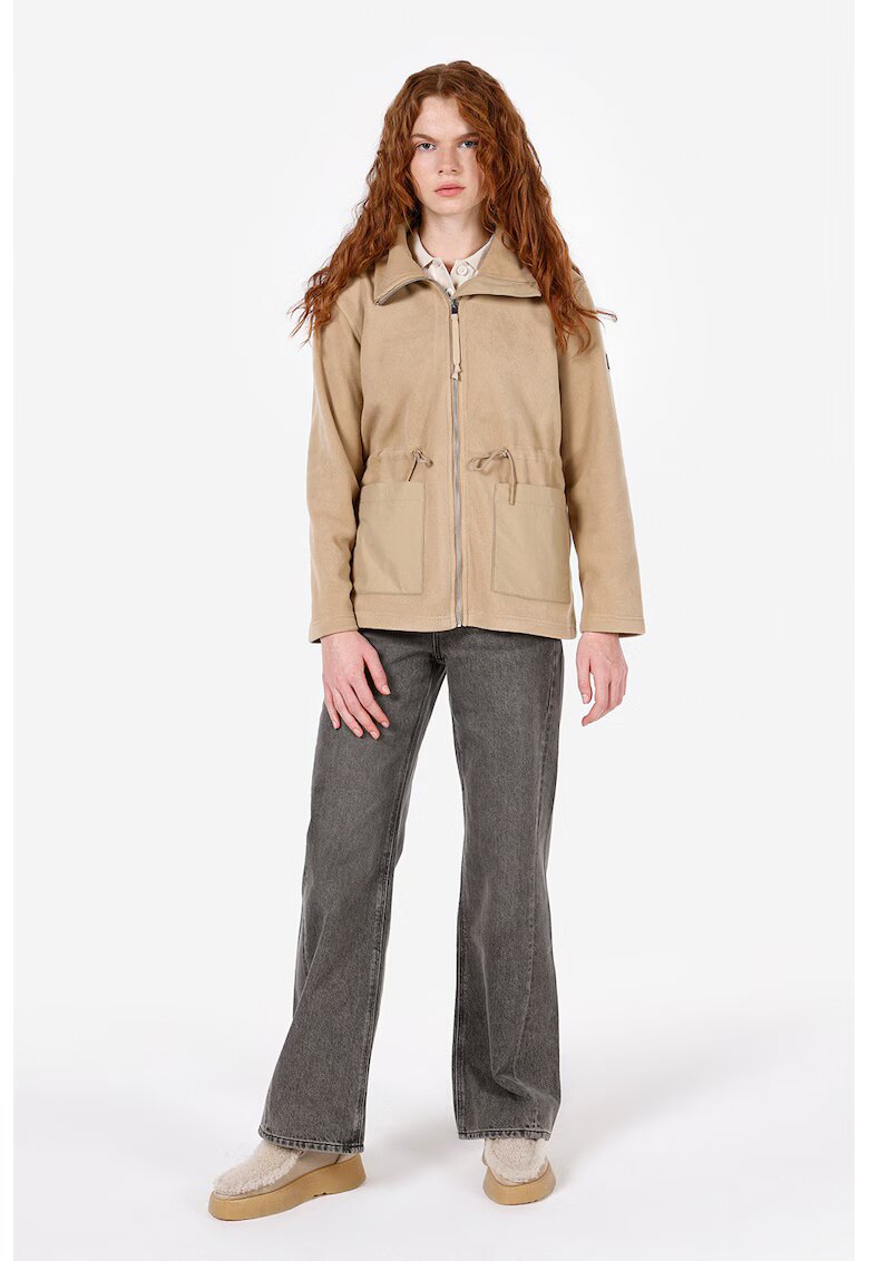 COLIN'S Jacheta din material fleece cu cordon in talie - Bej