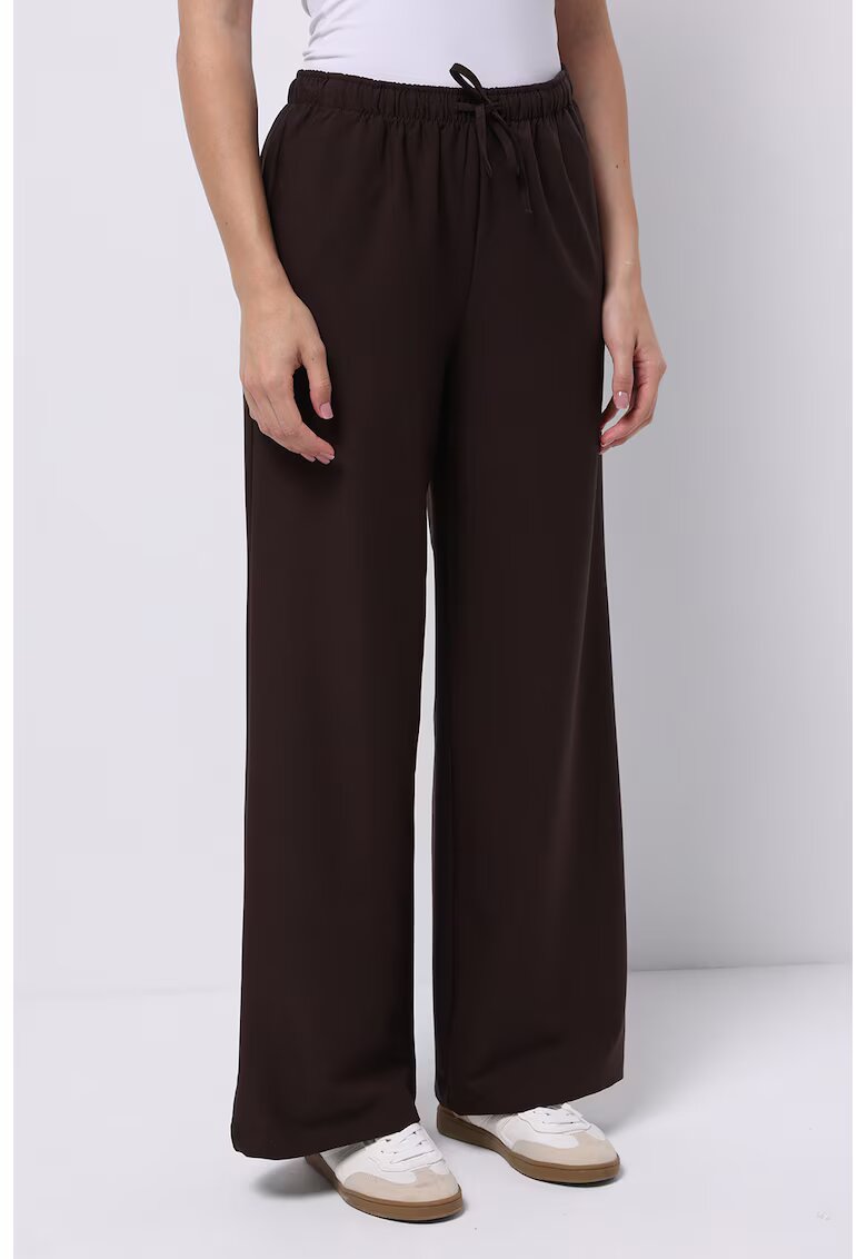 COLIN'S Pantaloni ampli cu snur - Maro inchis