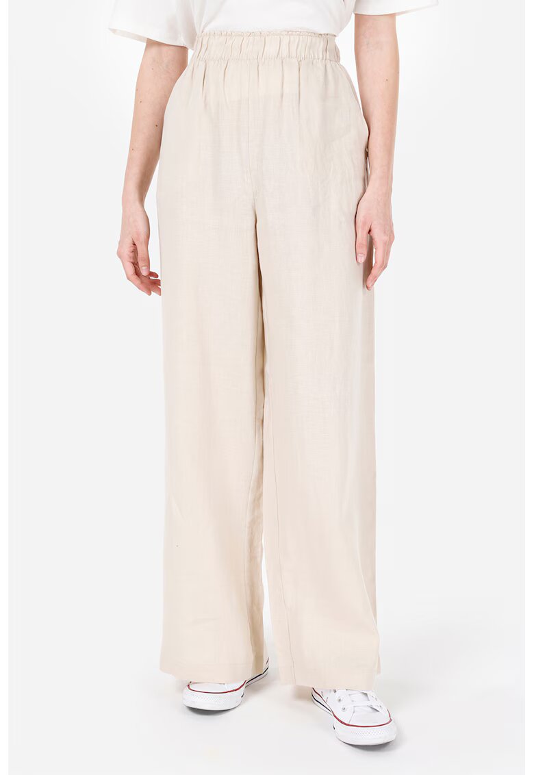COLINS Pantaloni ampli cu talie elastica - Bej deschis