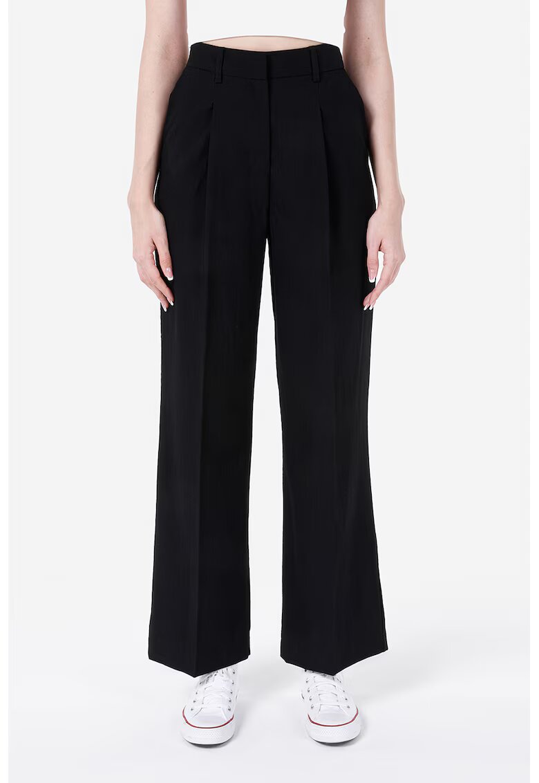 COLIN'S Pantaloni ampli cu talie inalta - Negru