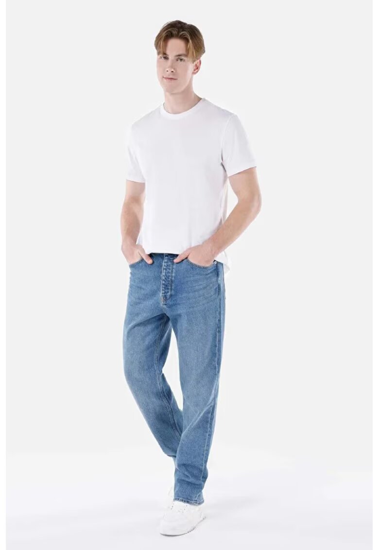 COLIN'S Pantaloni barbati Baggy Fit - bumbac - albastru - W30-L34 - BLUE