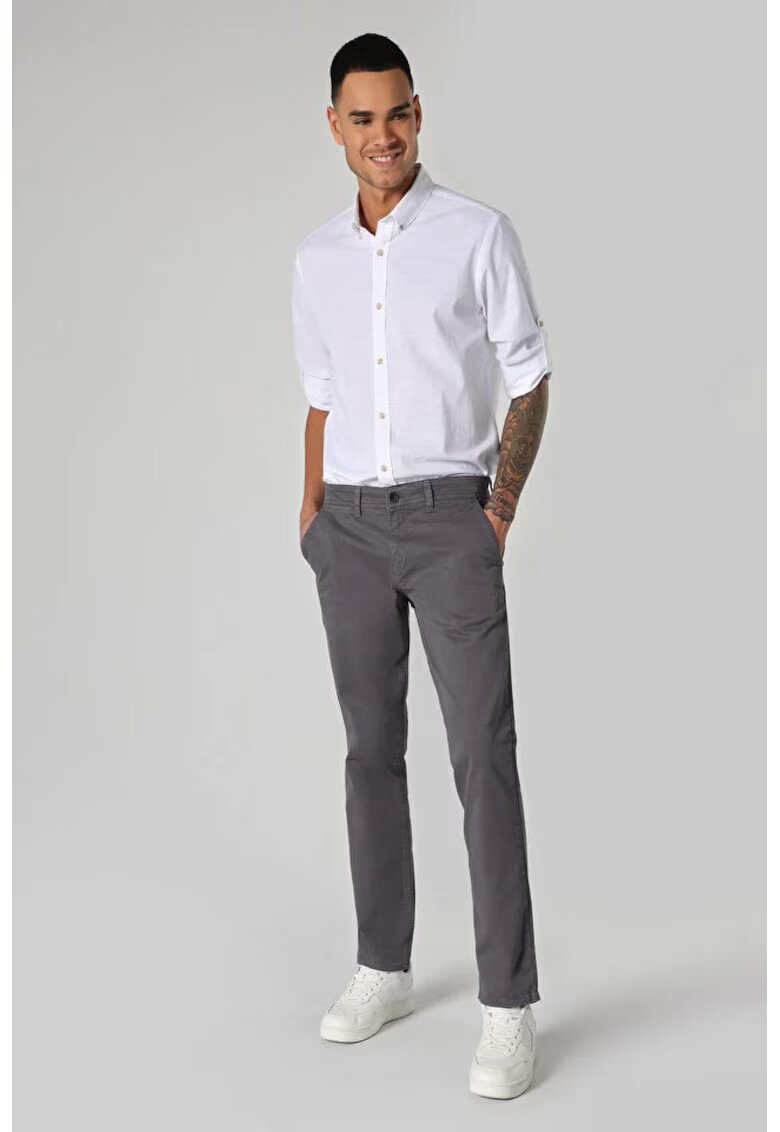 COLIN'S Pantaloni barbati Regular Fit - bumbac - gri