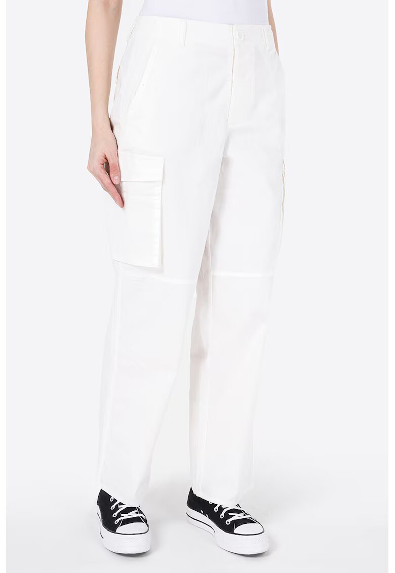 COLINS Pantaloni cargo cu talie medie - Alb