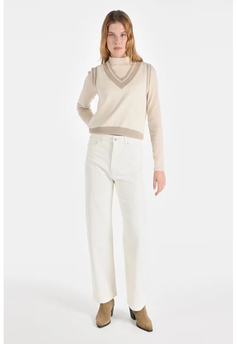 COLINS Pantaloni De Dama Alb Regular Fit Cl1060734 8683197847201