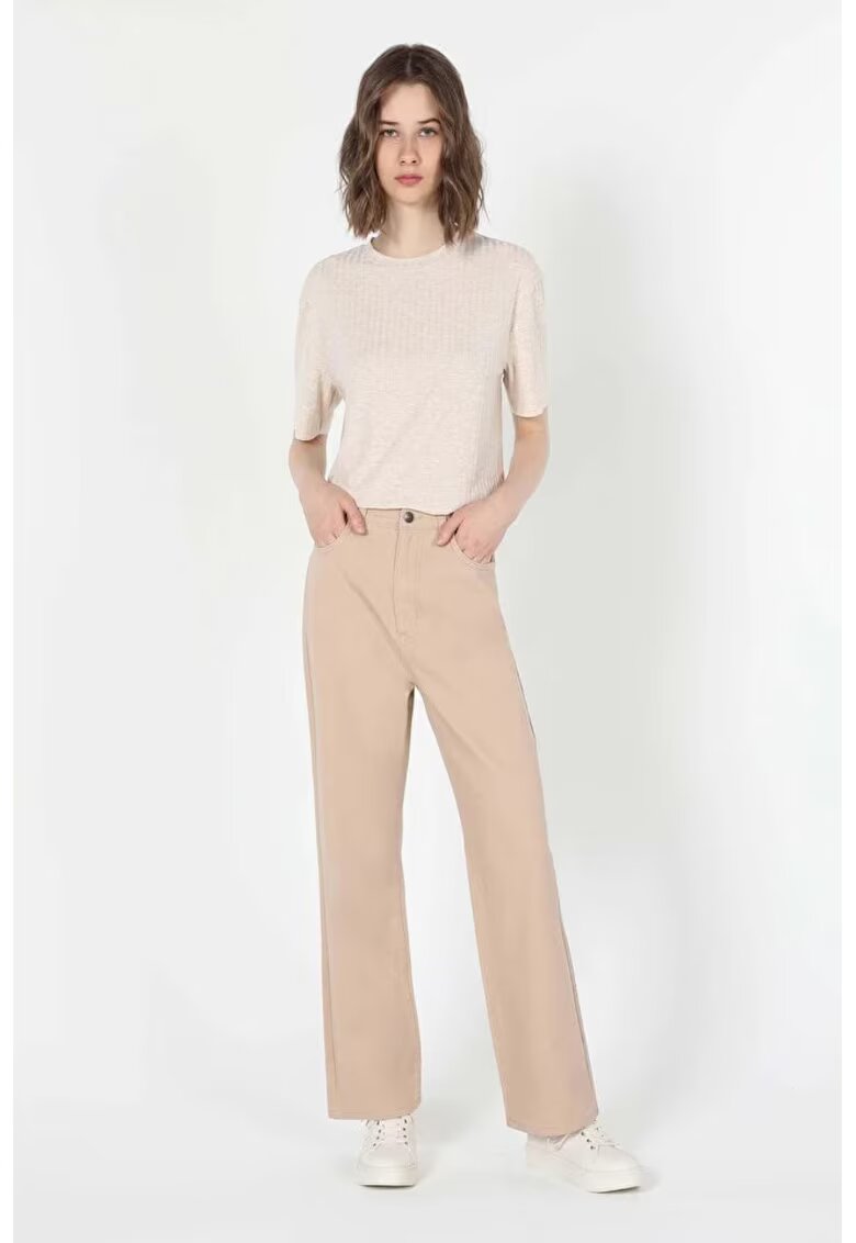 COLIN'S Pantaloni De Dama Ecru Regular Fit CL1060734 - Ecru