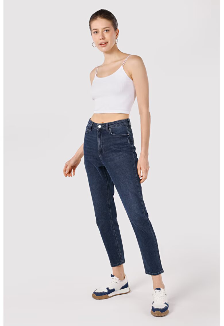 COLINS Pantaloni De Dama Gri Mom Fit 896 MARIA