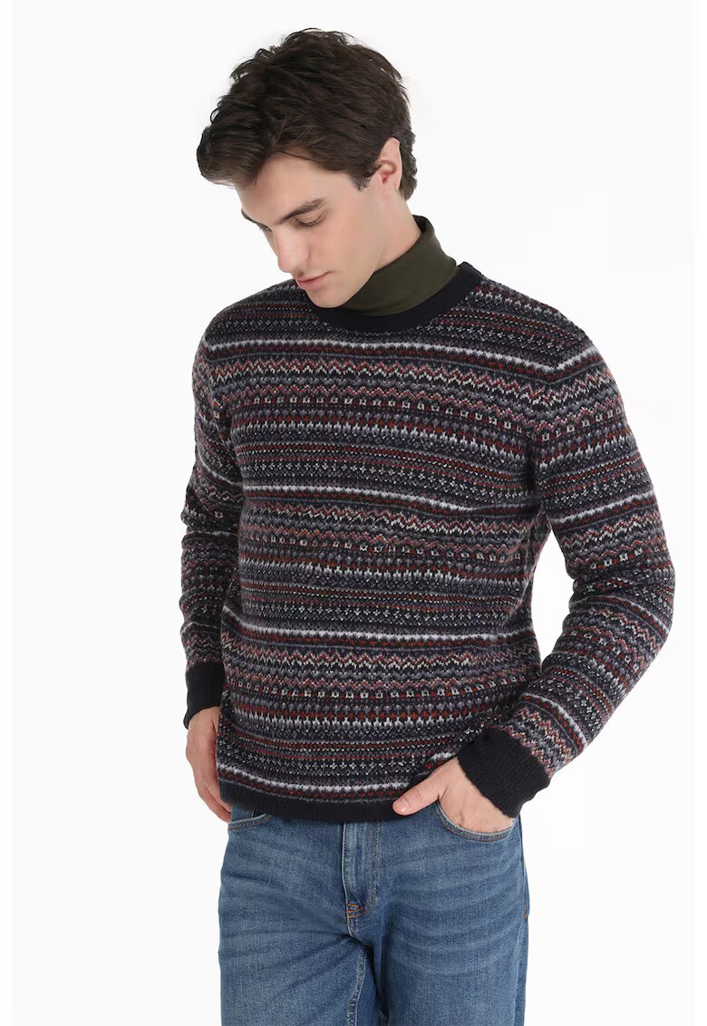 COLIN'S Pulover cu model fair isle - Negru/Gri/Rosu inchis