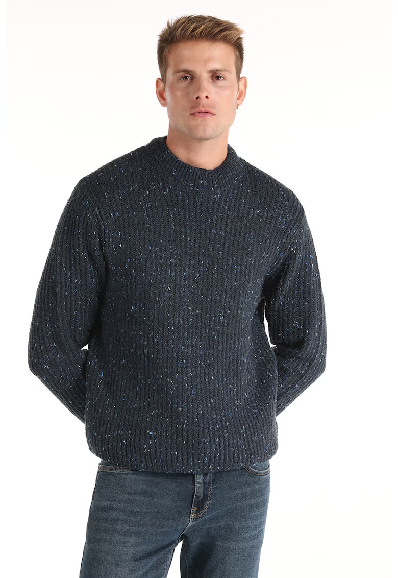 COLINS Pulover cu striatii si pete decorative - Bleumarin