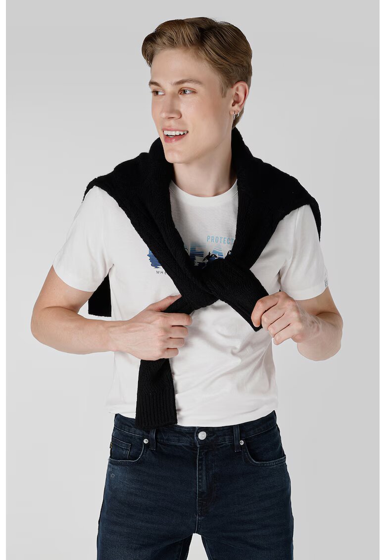 COLIN'S Pulover din tricot fin cu decolteu la baza gatului - Negru
