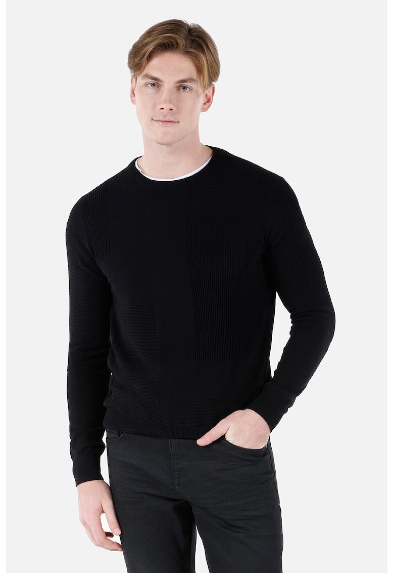 COLIN'S Pulover regular fit cu decolteu la baza gatului - Negru