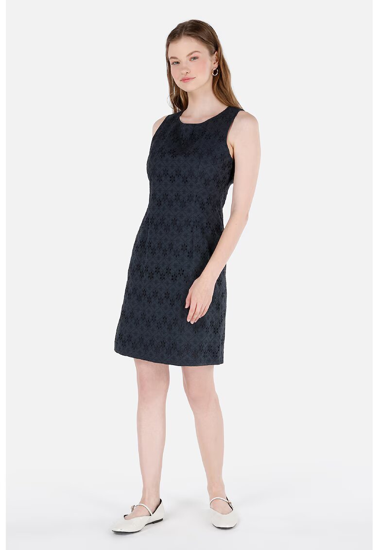 COLIN'S Rochie cu decupaj pe spate si broderii - Bleumarin