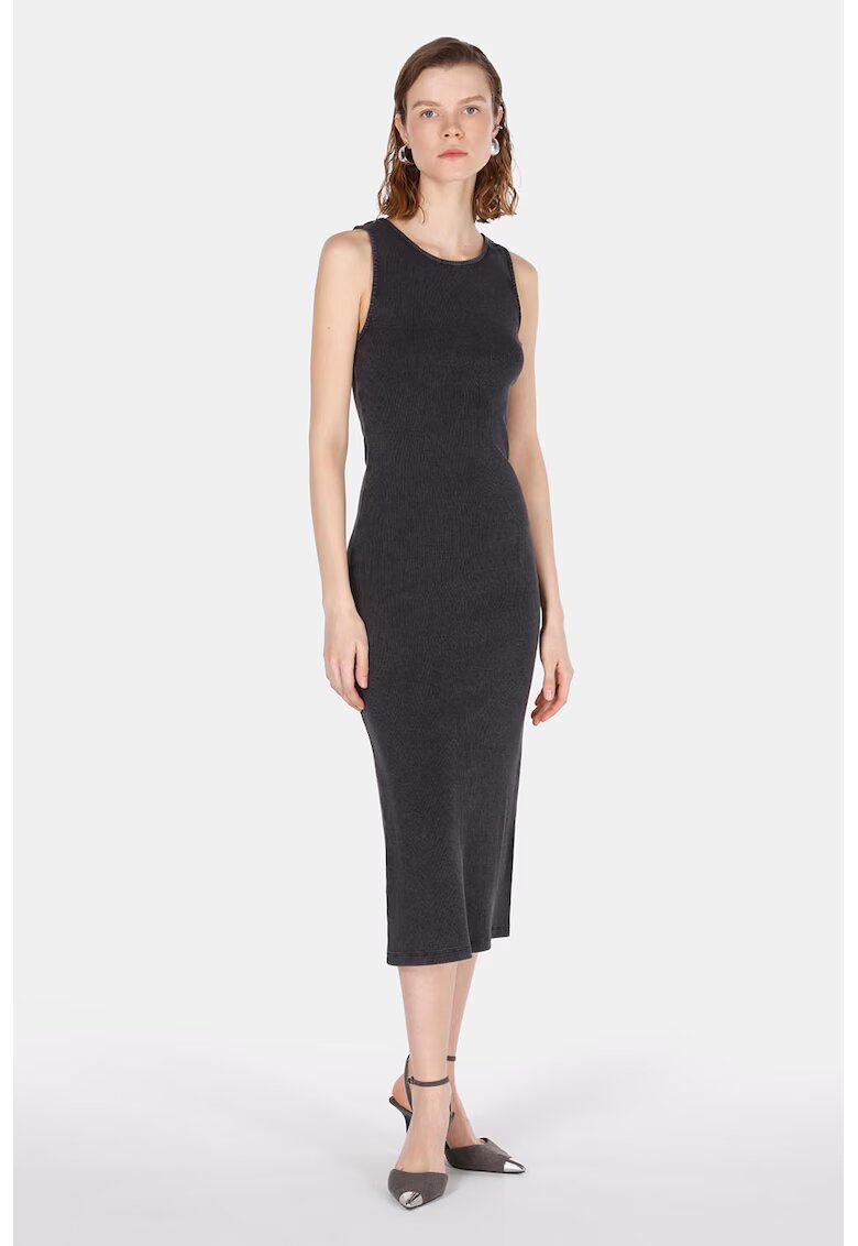 COLIN'S Rochie din denim cu slit pe spate - Gri antracit