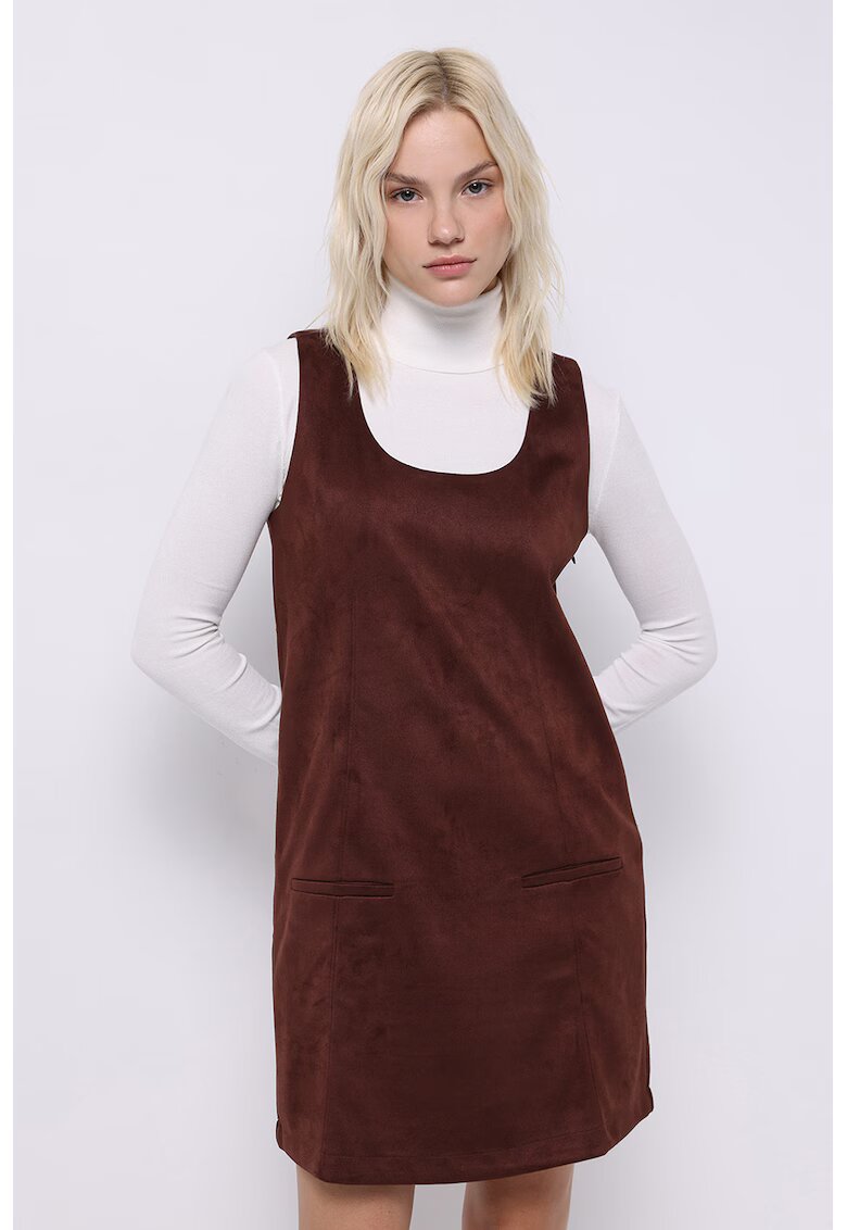 COLIN'S Rochie scurta cu decolteu amplu - Visiniu
