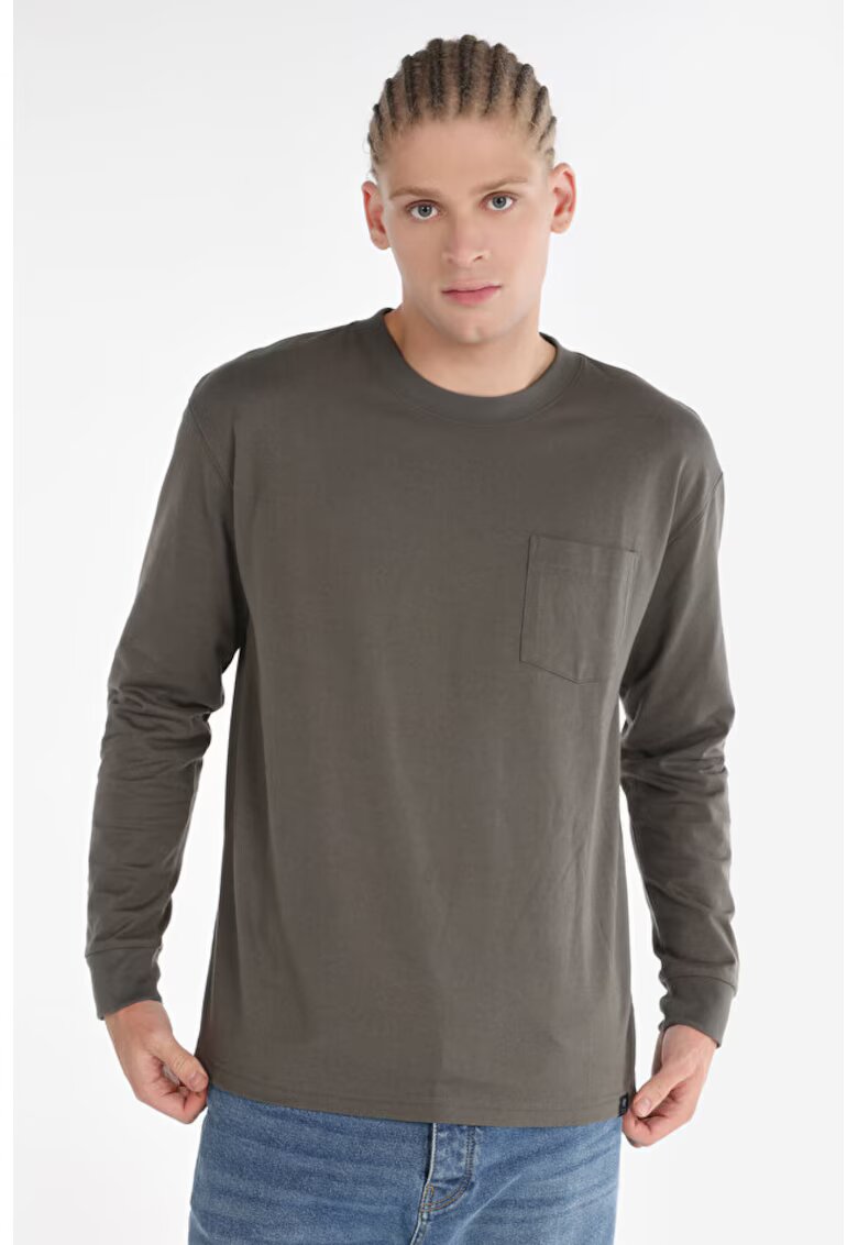 COLIN'S Tricou Cu Maneca Lunga De Barbati Kaki Regular Fit - Kaki