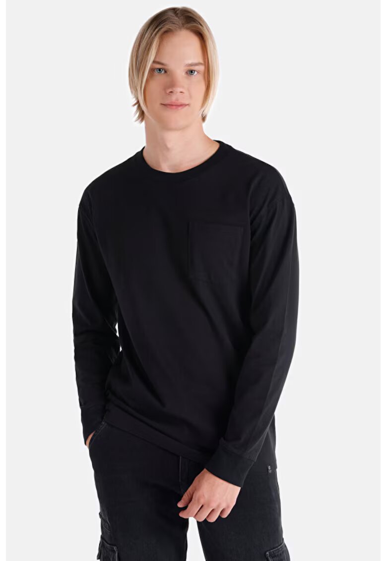 COLINS Tricou Cu Maneca Lunga De Barbati Negru Regular Fit8683197800602