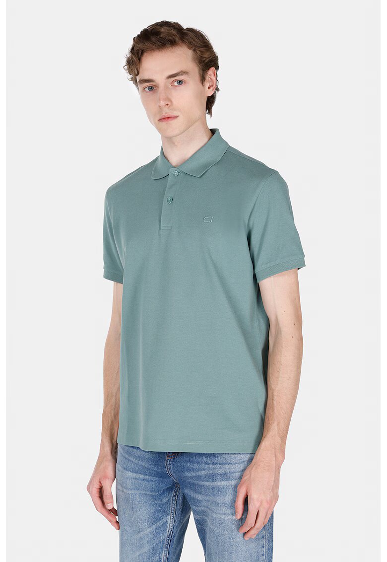 COLIN'S Tricou polo cu logo brodat - Verde deschis