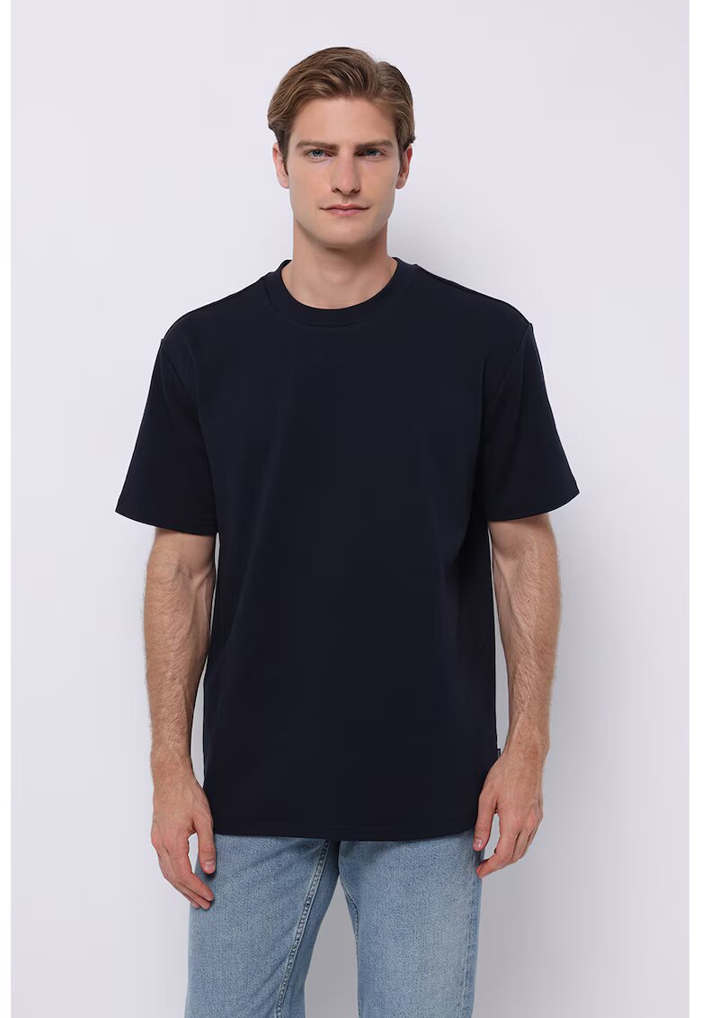 COLIN'S Tricou uni cu croiala lejera - Bleumarin
