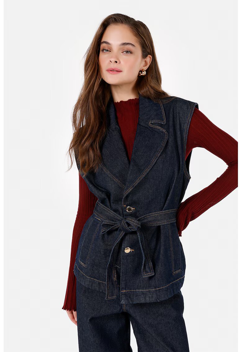COLIN'S Vesta uni din denim - Bleumarin