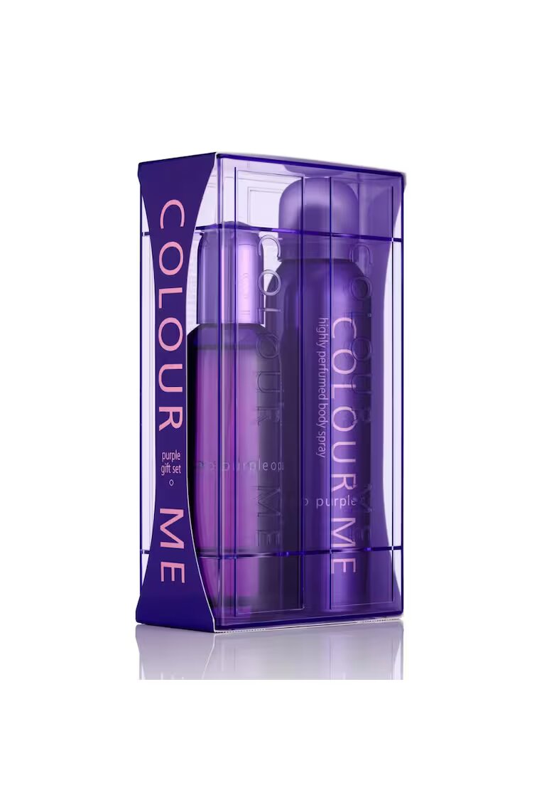 Colour Me Set cadou apa de parfum de dama Purple & spray de corp - Milton-Lloyd Fragrances - 1 x 100 ml - 1 x 150 ml