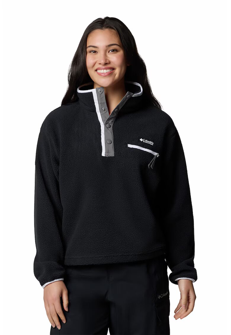Columbia Bluza de trening crop din material fleece pentru trekking Helvetia™ II - Alb/Negru/Gri